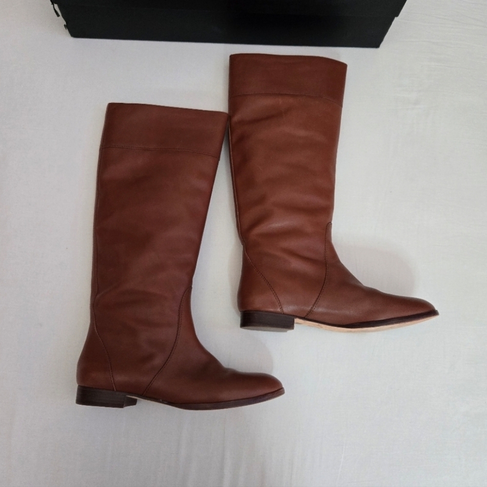 J. Crew Brown Leather Winter Boots